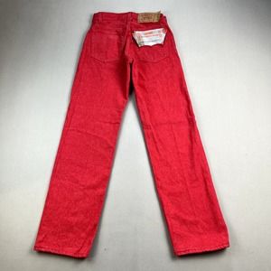 Vintage Levis 701 Student Jeans Womens 25x28 Red Denim 501 Original Fit 1984 80s